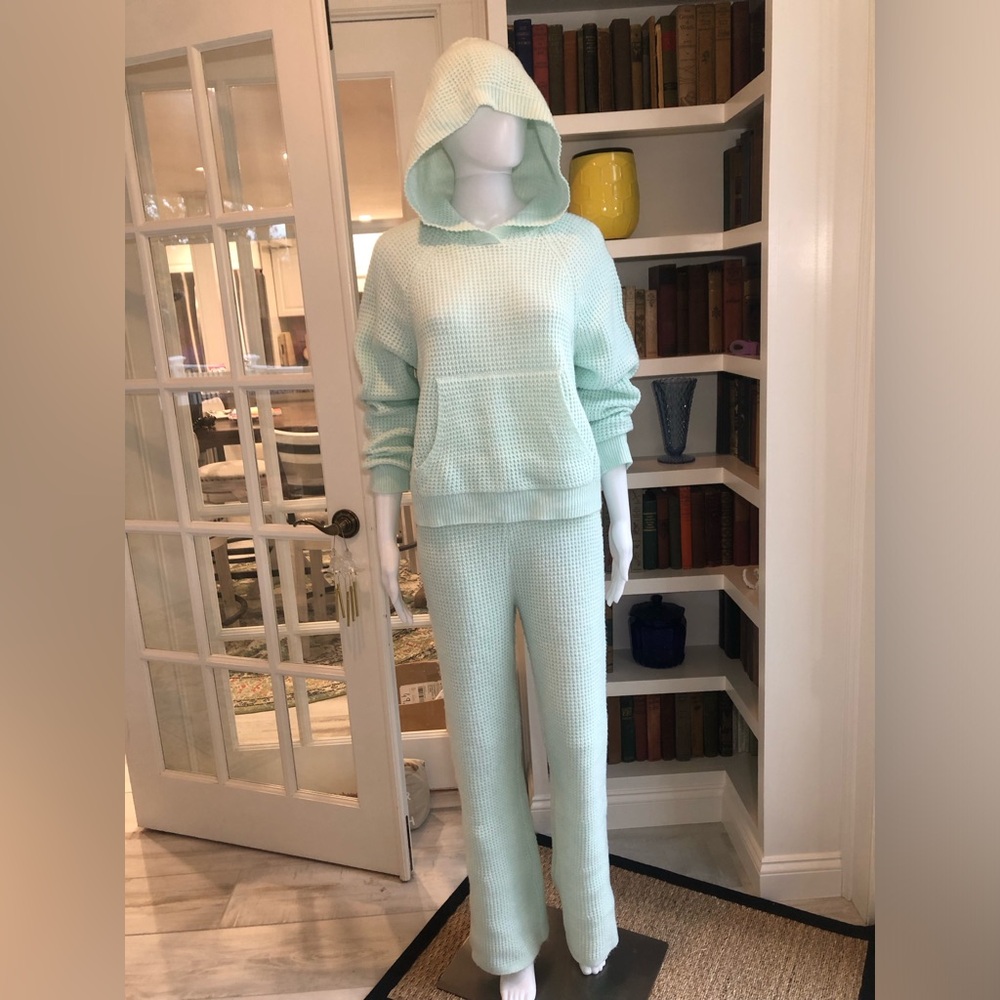 Sugar Moon Mint Waffle Knit Lounge Set